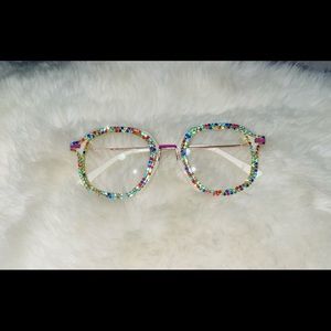 Round Eye Rhinestone Sunglasses